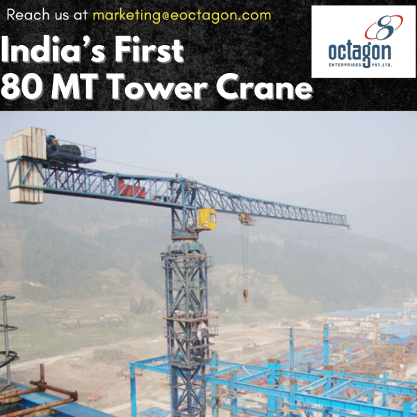 80 Ton Tower crane on rent